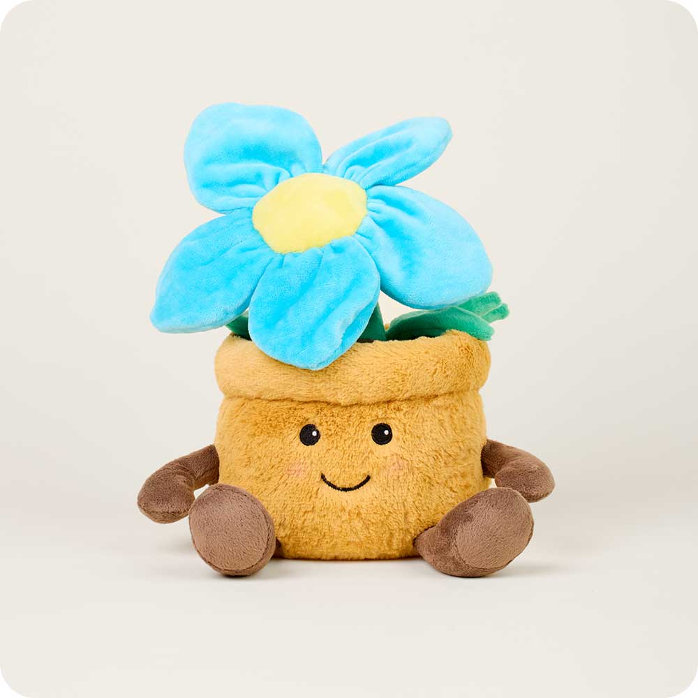 Blue Flower Pot Warmies - Cozy Glow