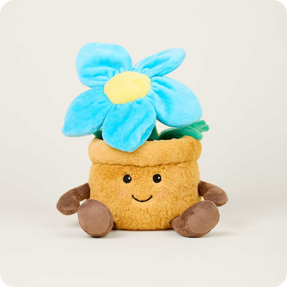 Blue Flower Pot Warmies - Cozy Glow