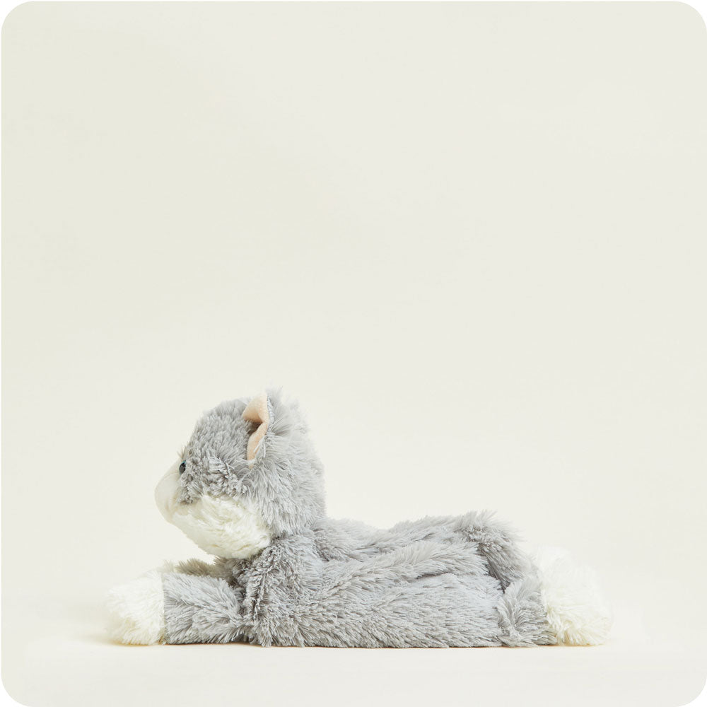 Laying Down Gray Cat Warmies - Fresh Notes