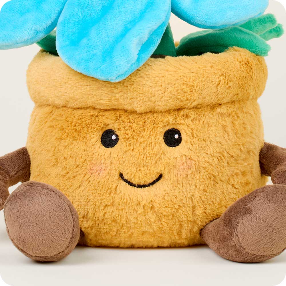Blue Flower Pot Warmies - Cozy Glow
