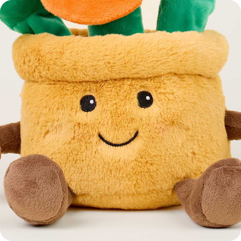 Orange Flower Pot Warmies - Cozy Glow
