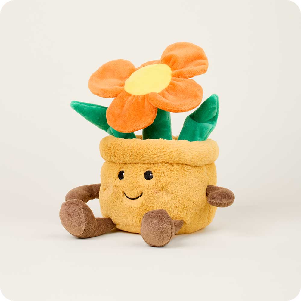 Orange Flower Pot Warmies - Cozy Glow