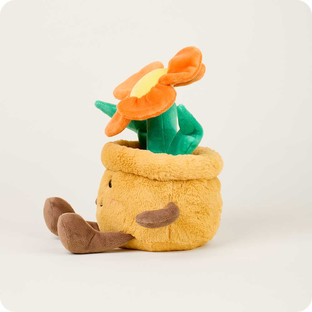 Orange Flower Pot Warmies - Cozy Glow