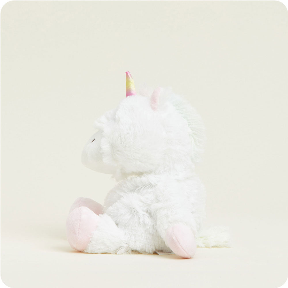 White Unicorn Warmies Junior - Cozy Glow