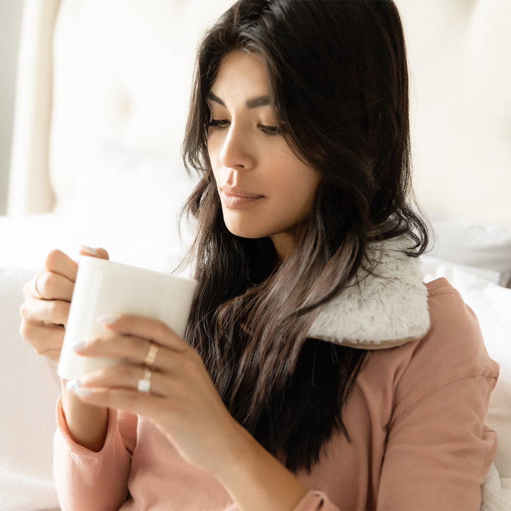 Marshmallow Brown Neck Wrap Warmies - Quick Setup