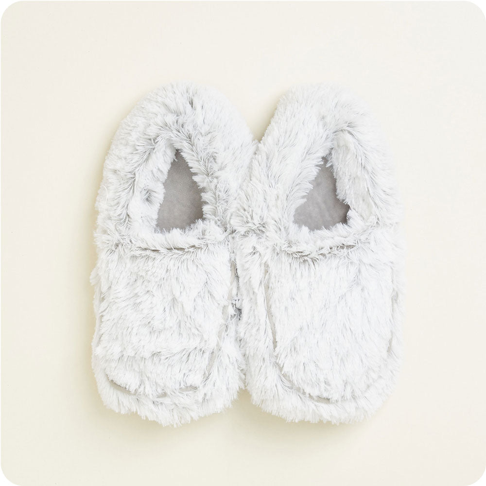 Marshmallow Gray Slippers Warmies® - Classic Notes