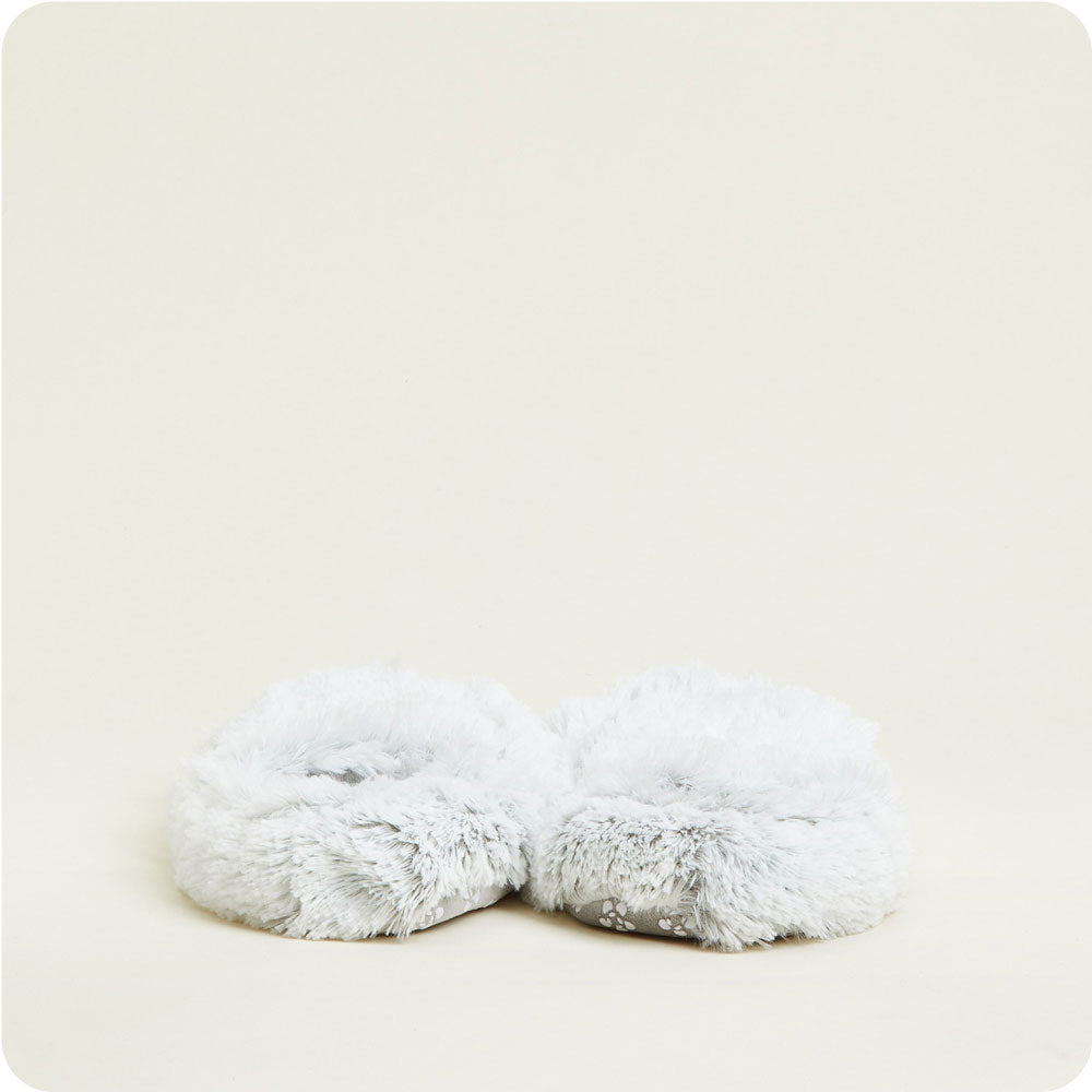 Marshmallow Gray Slippers Warmies® - Classic Notes