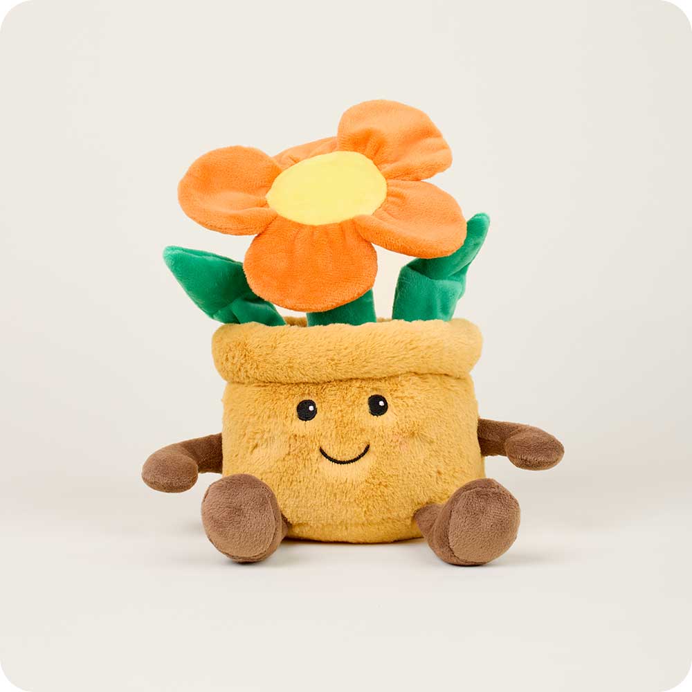 Orange Flower Pot Warmies - Cozy Glow