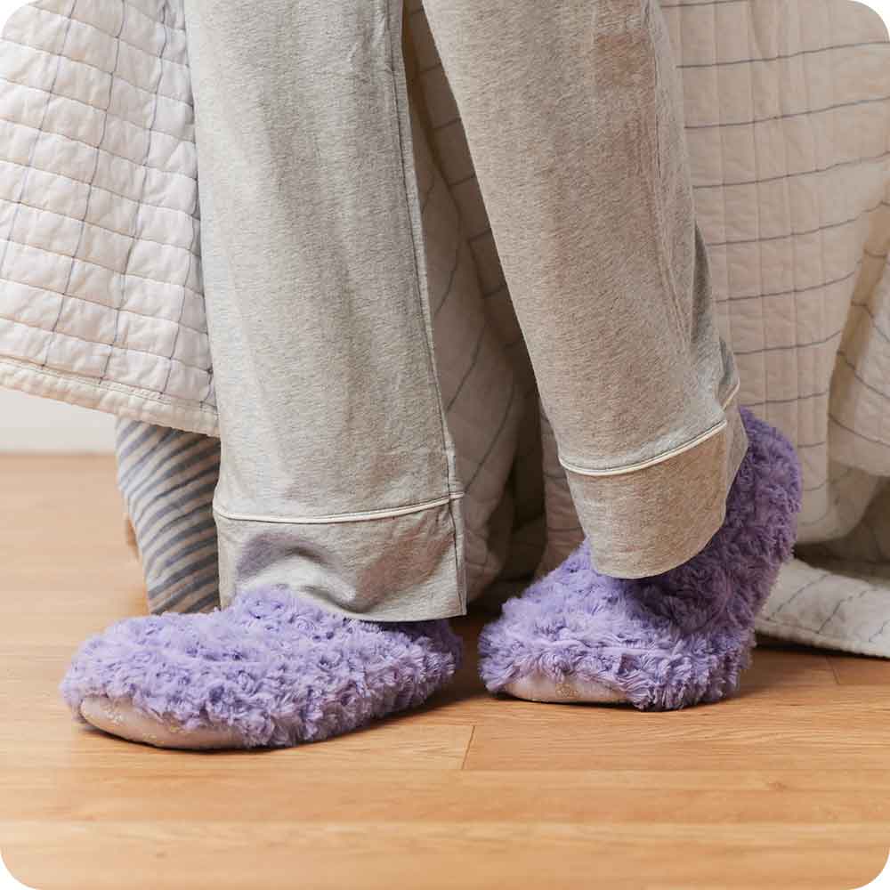 Curly Purple Slippers Warmies® - Easy Spritz