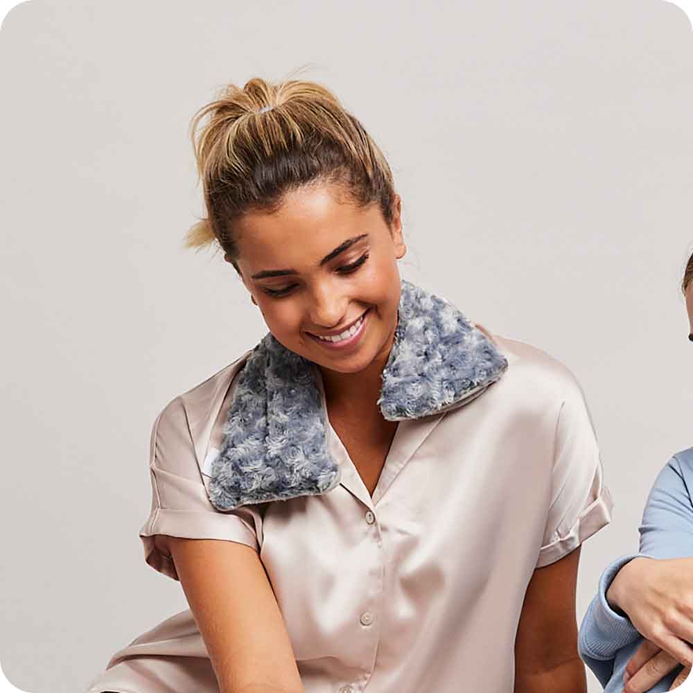 Curly Gray Neck Wrap Warmies - Quick Setup