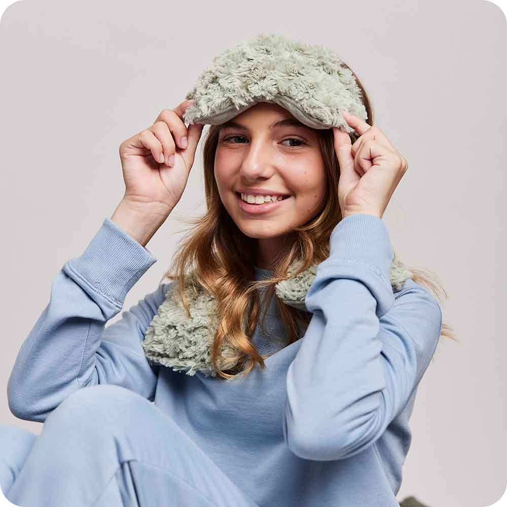 Curly Sage Green Eye Mask Warmies - Easy Store