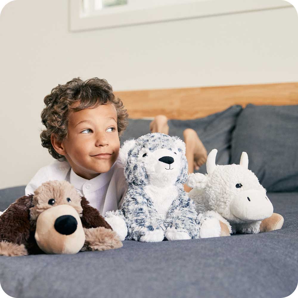 Snow Leopard Warmies - Cozy Glow