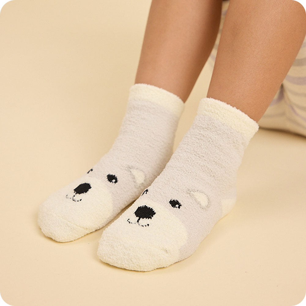 Marshmallow Bear Non-Slip Socks - Cozy Comfort