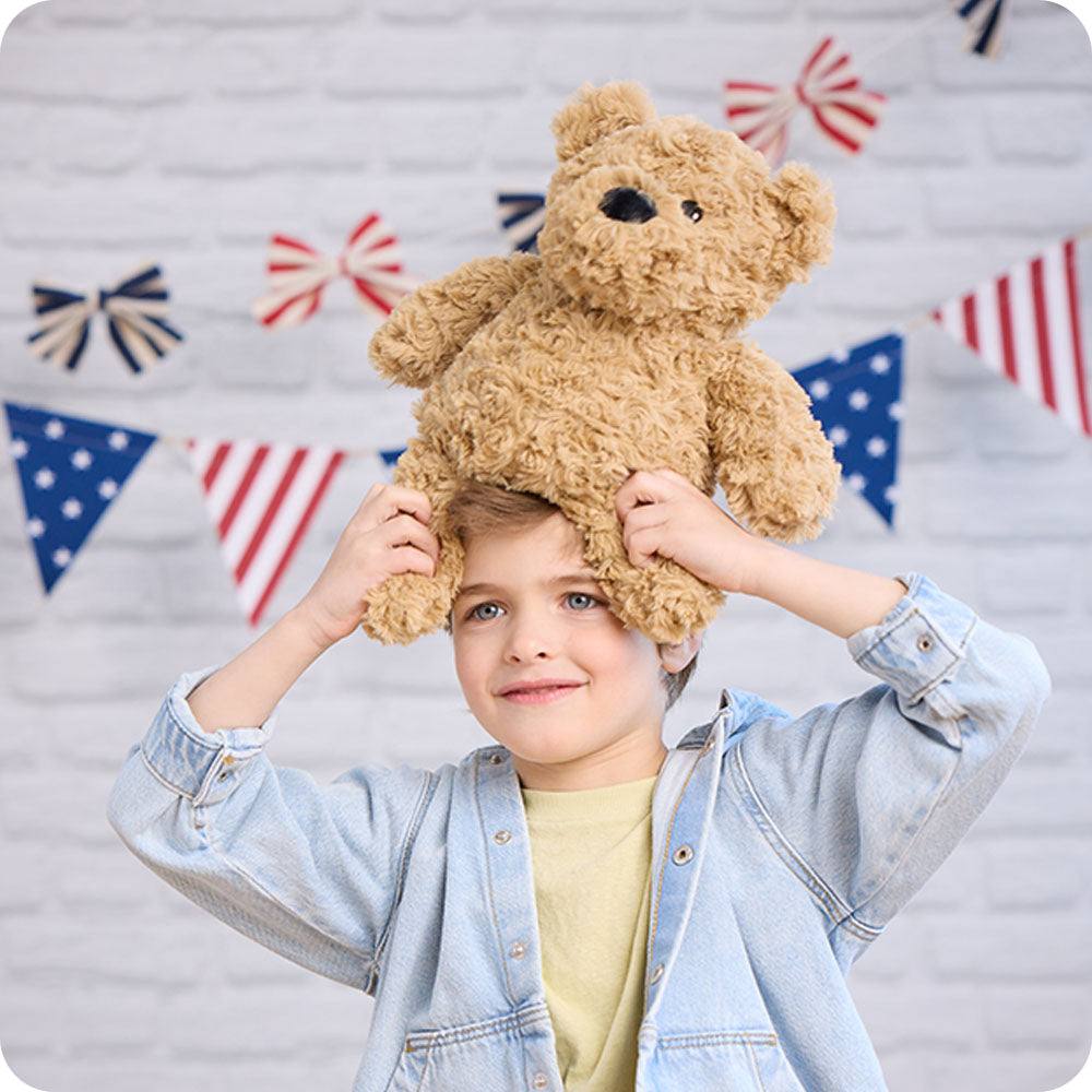 Brown Curly Bear Warmies - Modern Blend