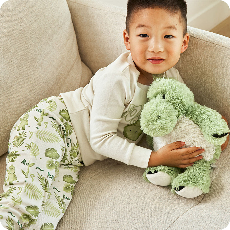 Green Dinosaur Warmies - Soft Glow