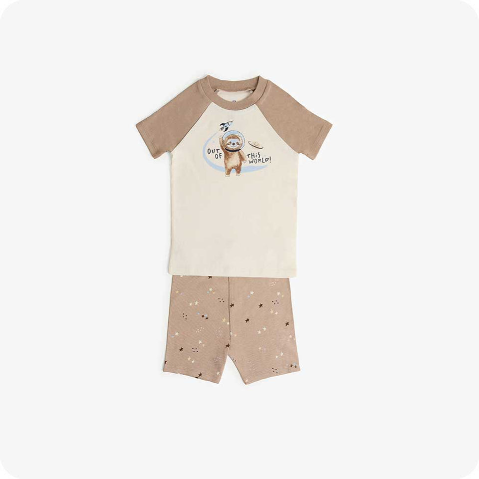 Sloth Shorties Pajamas - Soft Warmth