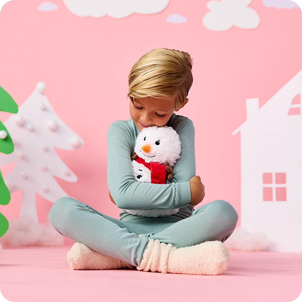 Red Scarf Snowman Warmies - Fresh Notes